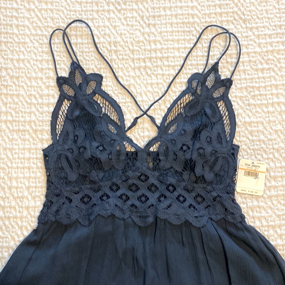 Moving sale🎈NWT Free People One Adella Maxi Slip in Midnight Navy, Size Small. - Picture 5 of 8